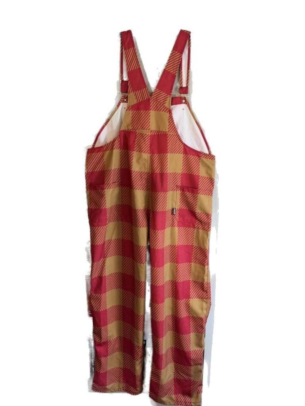 San Francisco 49ers Men’s Plaid Bib Overalls by FOCO, Size 2XL - Picture 6 of 8